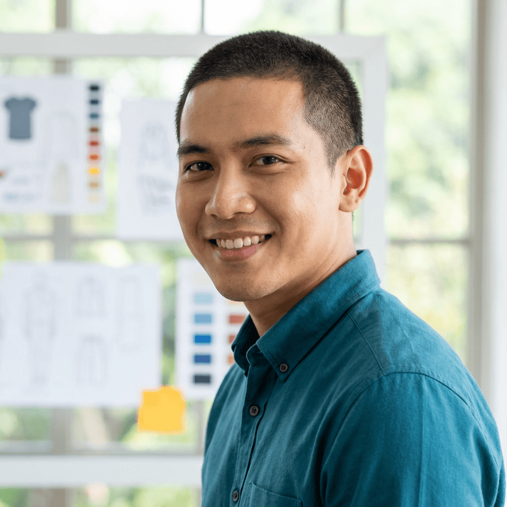 Marcus Chen styled in Vanta Apparel exclusive piece