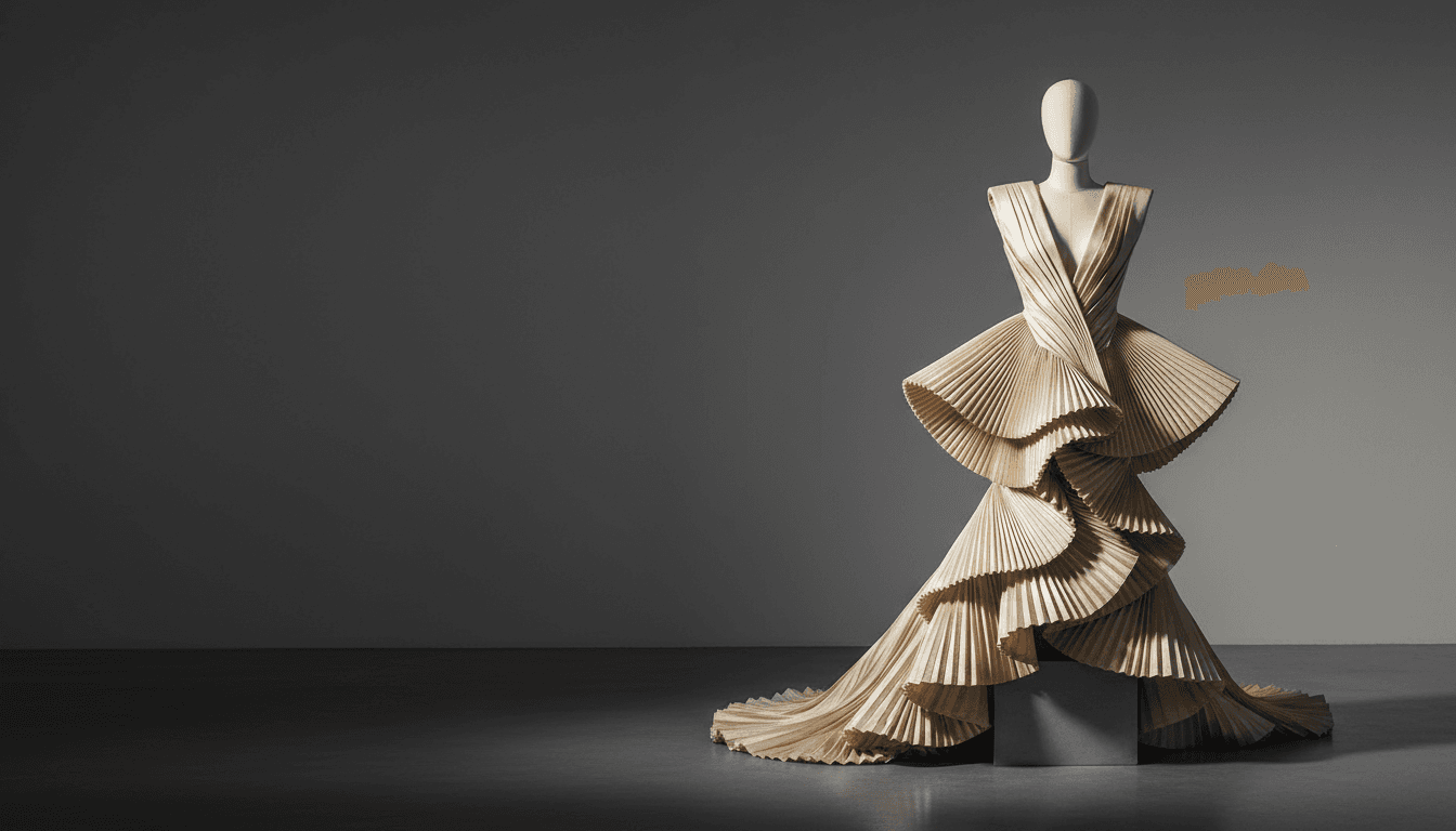 Full garment display showing distinctive cut and design