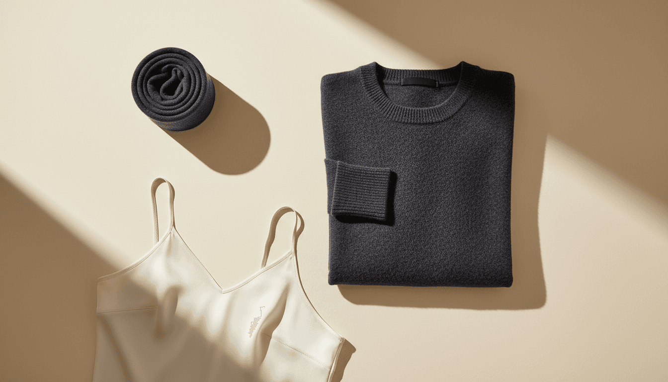 Luxury garment detail laid flat