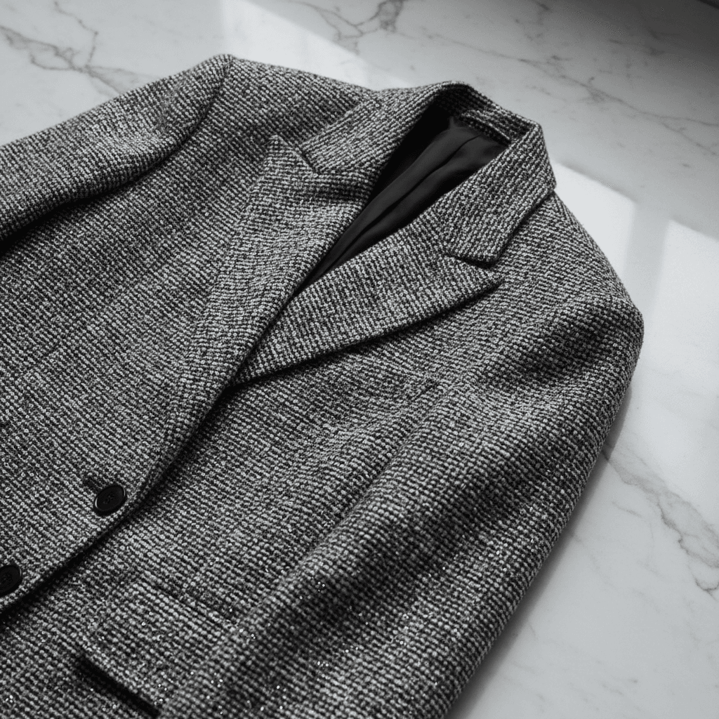 Tailored wool blazer detail