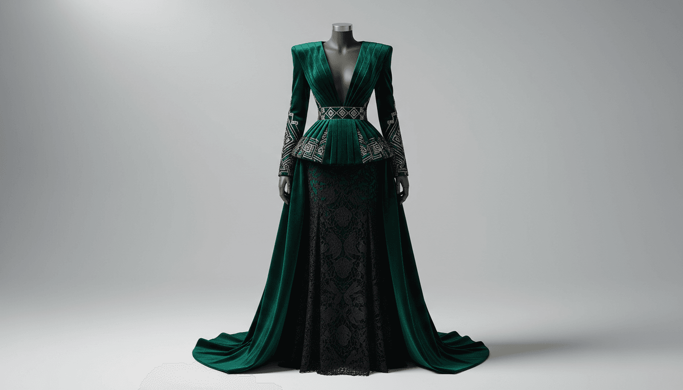 Premium luxury garment displayed with professional studio lighting