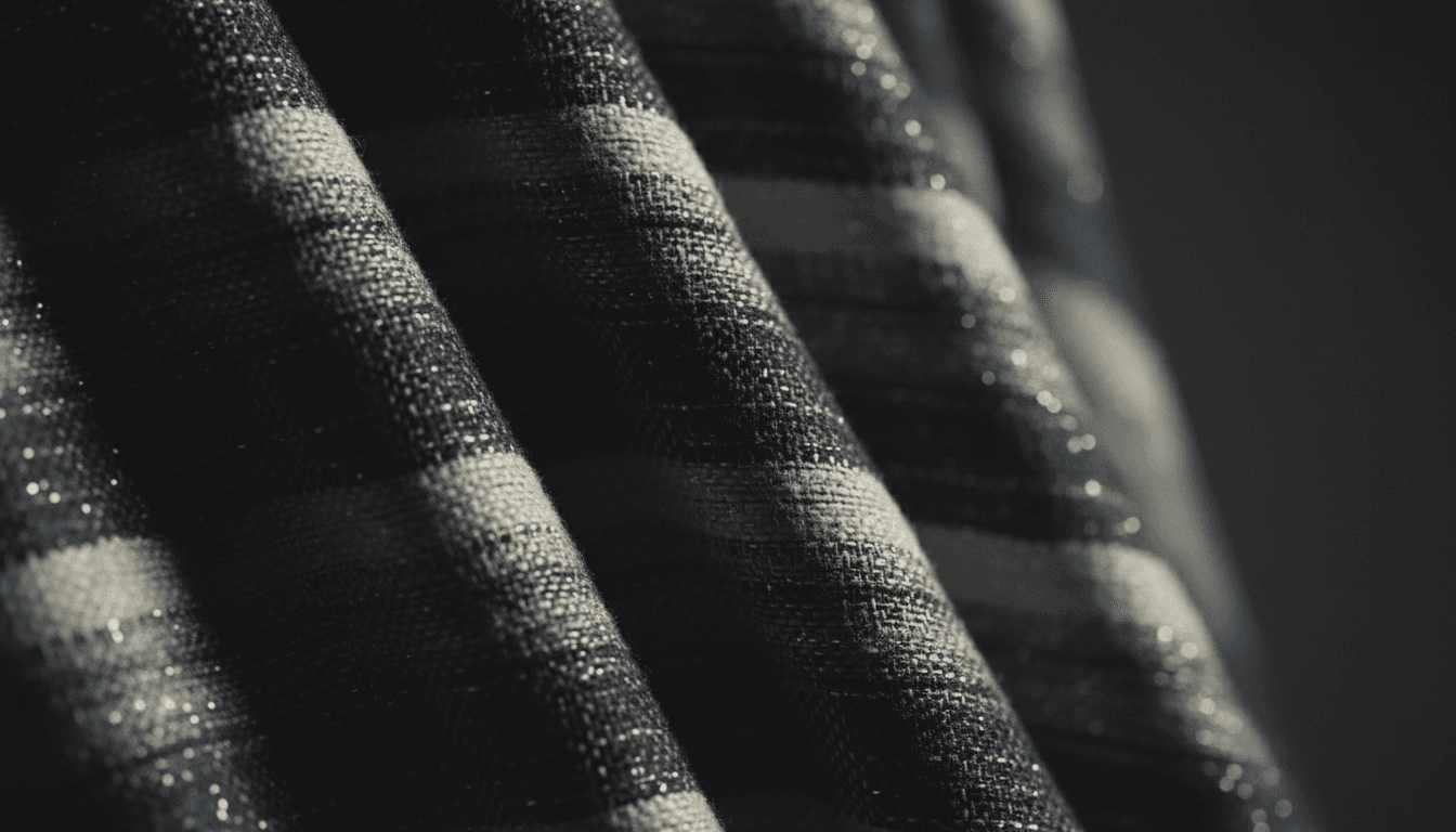 Close-up of premium luxury fabric texture with dramatic lighting