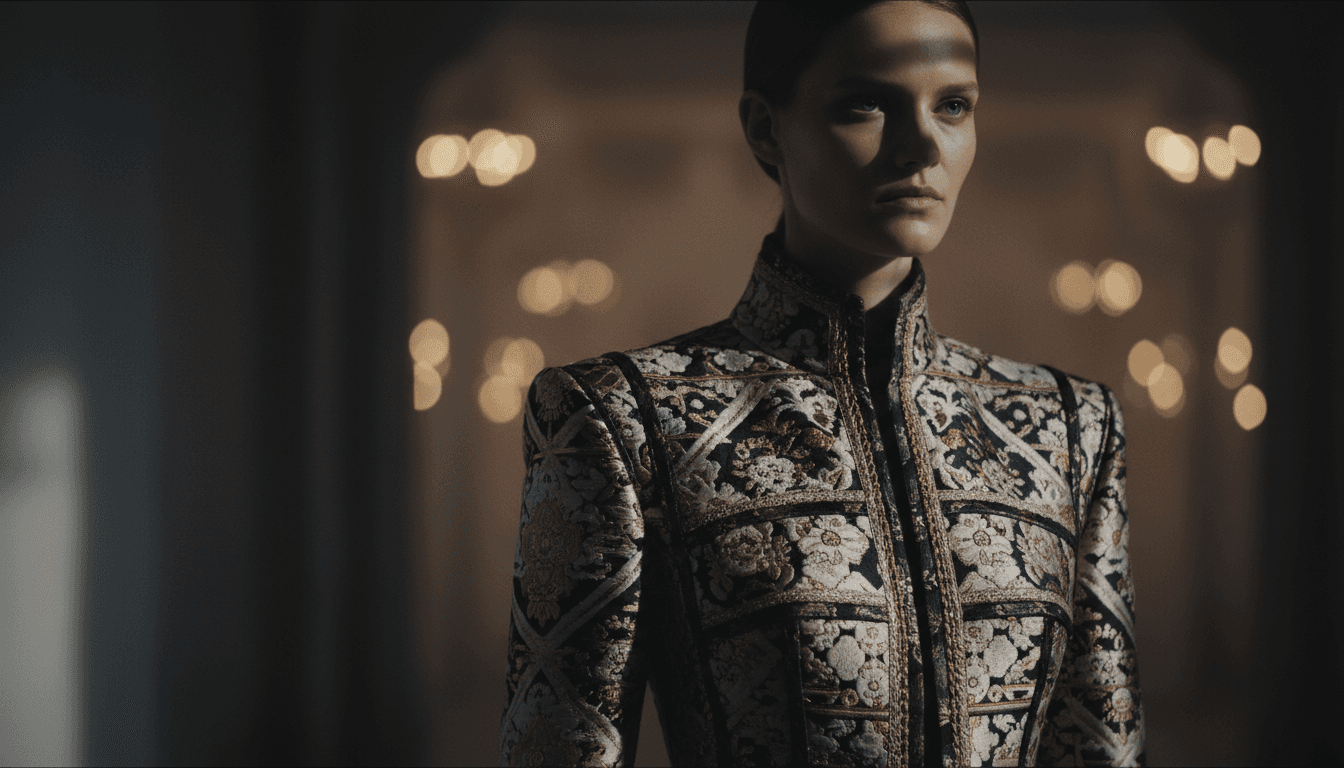 Close-up of luxury textile detail and craftsmanship