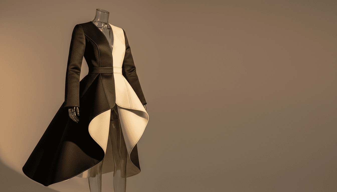 Premium tailored luxury garment with detailed fabric texture